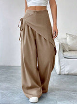 Irregular Design Trousers Fashion Casual Wide-leg Straight Pants Women's Clothing